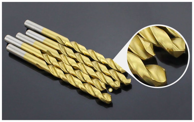 镀钛高速钢麻花钻头套装 手电钻不锈钢钻头 金属钻头1/2/3/4/5/6.